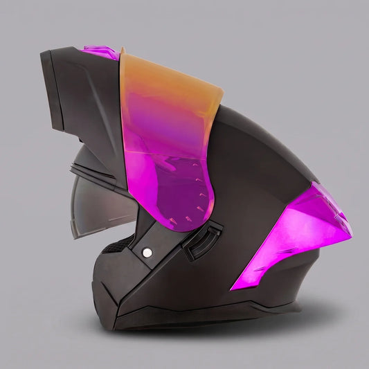 EKON Purple Iridescent Modular Helmet
