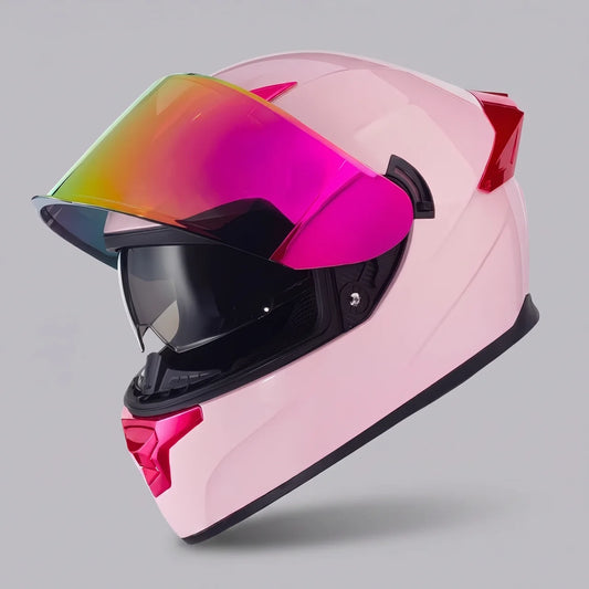 EKON Pink Racing Full-Face Helmet