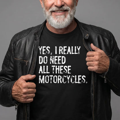 EKON Need More Motorcycles Graphic T-Shirt