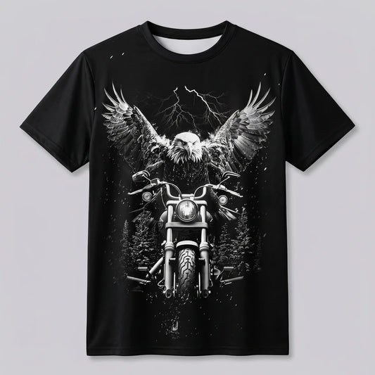 EKON Eagle Rider Motorcycle Graphic T-Shirt