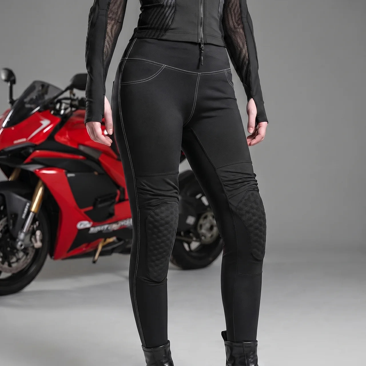 EKON Women’s High Waist Armored Riding Pants