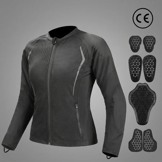 EKON Women’s Armored Breathable Motorcycle Jacket