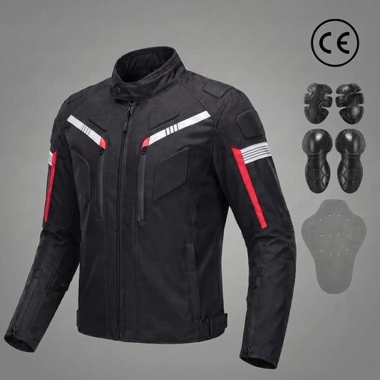 EKON Men’s Reinforced Waterproof Motorcycle Jacket