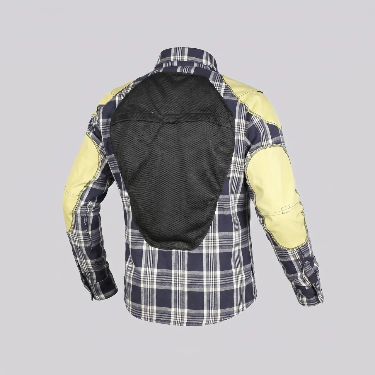 EKON Plaid Protective Biker Shirt