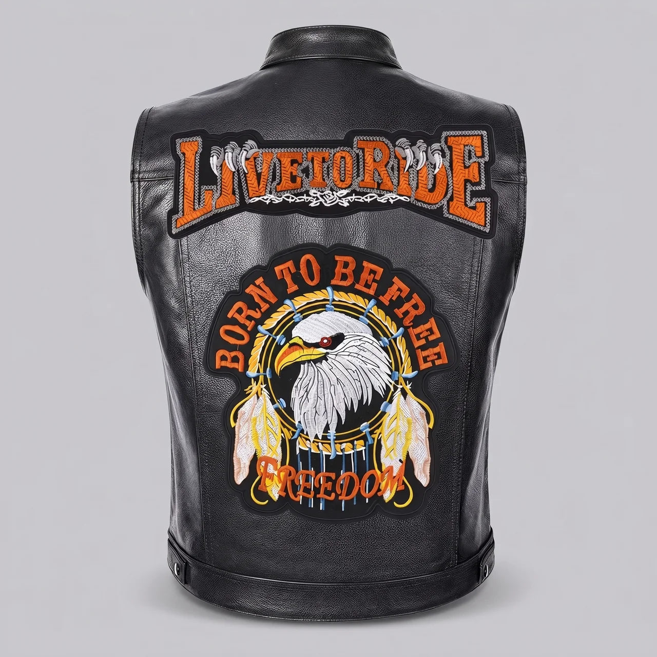 EKON Eagle Patch Biker Vest XXXL US 46-48