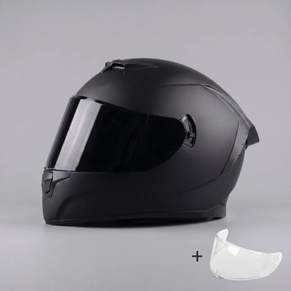 EKON Racing Full-Face Helmet with Dual Visors XL