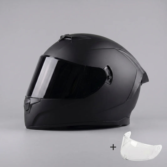 EKON Racing Full-Face Helmet with Dual Visors XL