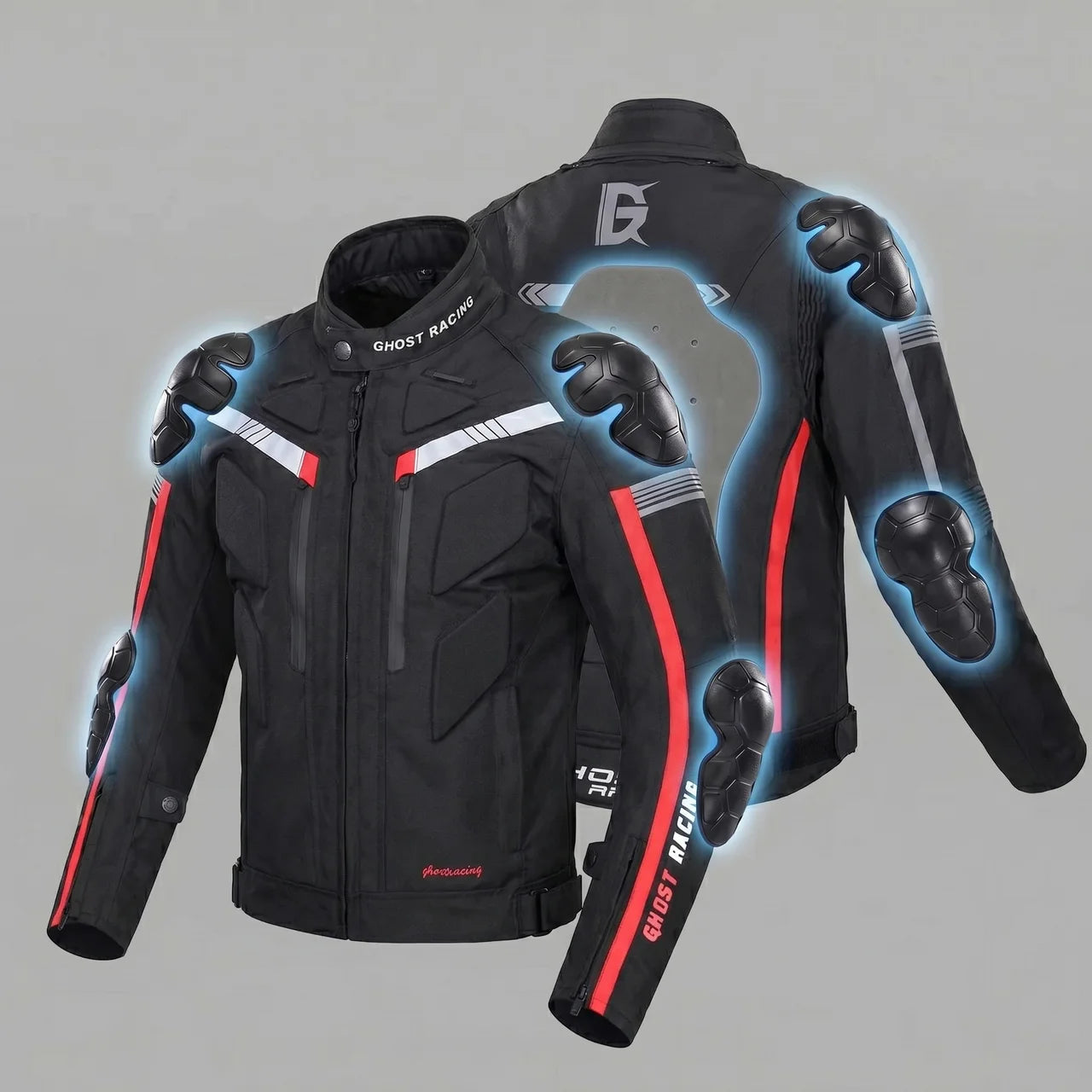 EKON Men’s Reinforced Waterproof Motorcycle Jacket