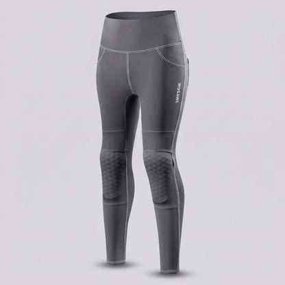 EKON Women’s High Waist Armored Riding Pants Grey