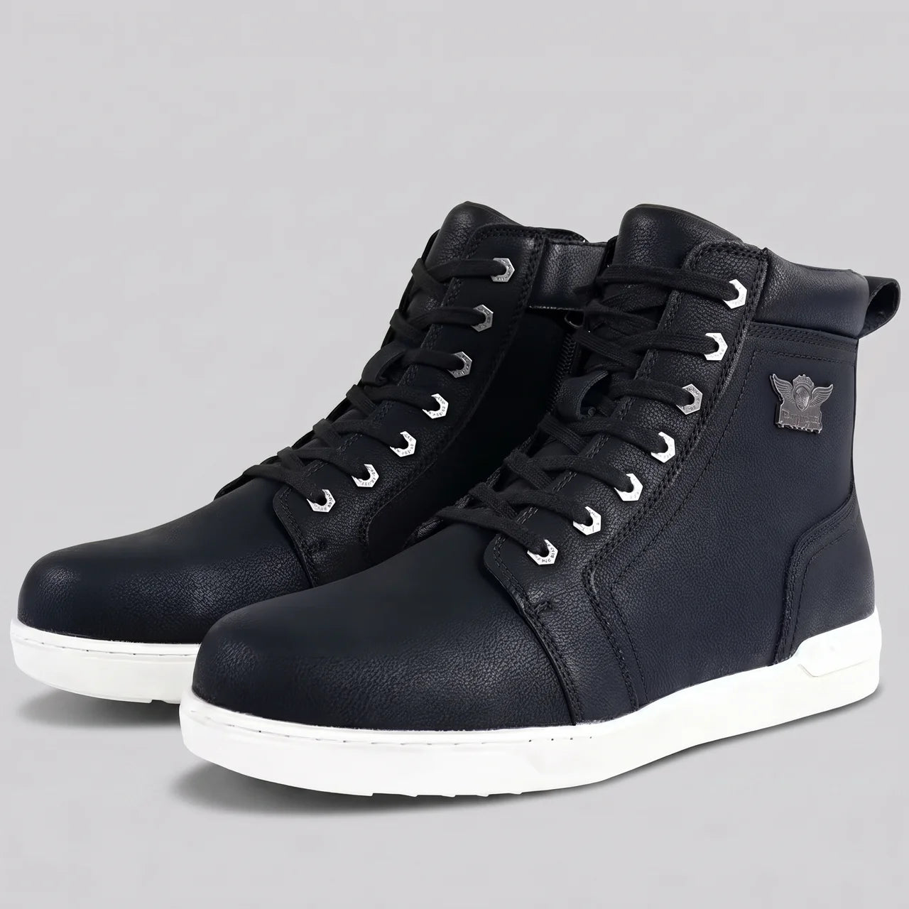 EKON Urban Motorcycle Riding Boots White