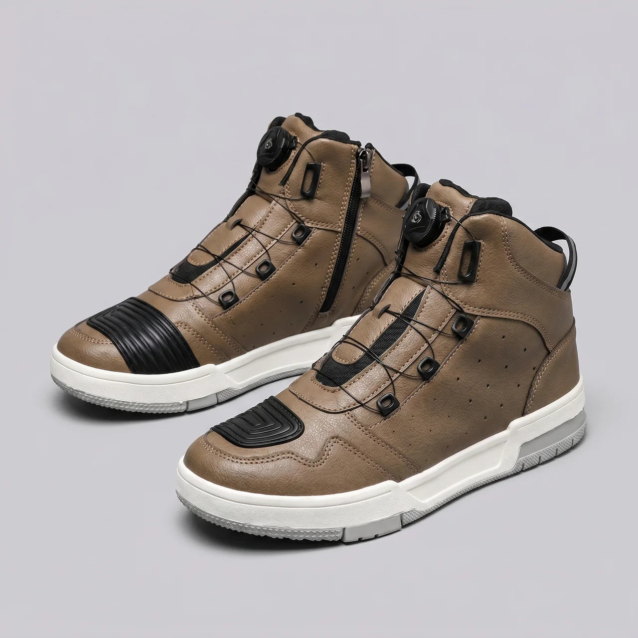 EKON Urban Motorcycle Sneakers Khaki