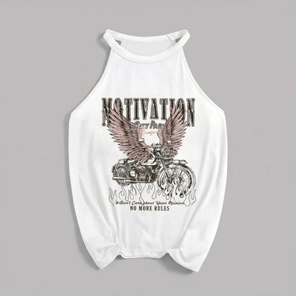 EKON Vintage Moto Tank Top