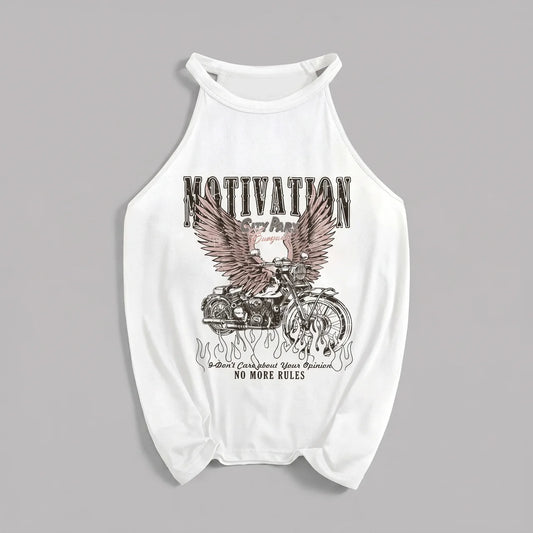 EKON Vintage Moto Tank Top