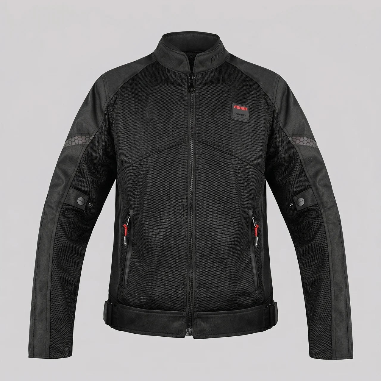 EKON Protective Breathable Mesh Motorcycle Jacket Black