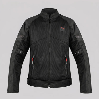 EKON Protective Breathable Mesh Motorcycle Jacket Black