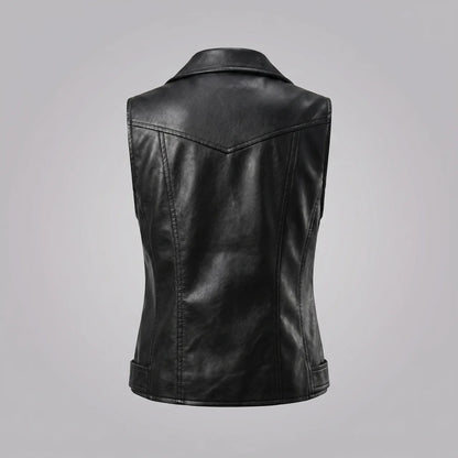 EKON Women's Belted Moto Vest
