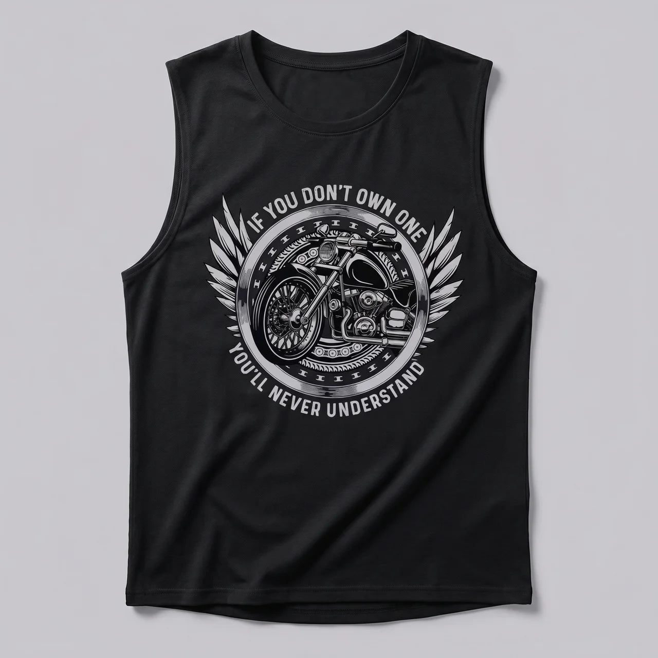 EKON Winged Moto Graphic Tank Top