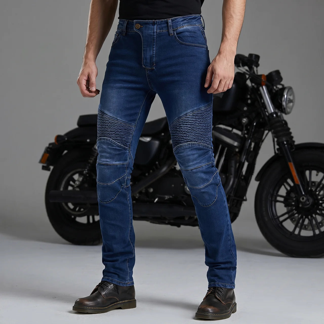 EKON Men’s Armored Stretch Motorcycle Jeans