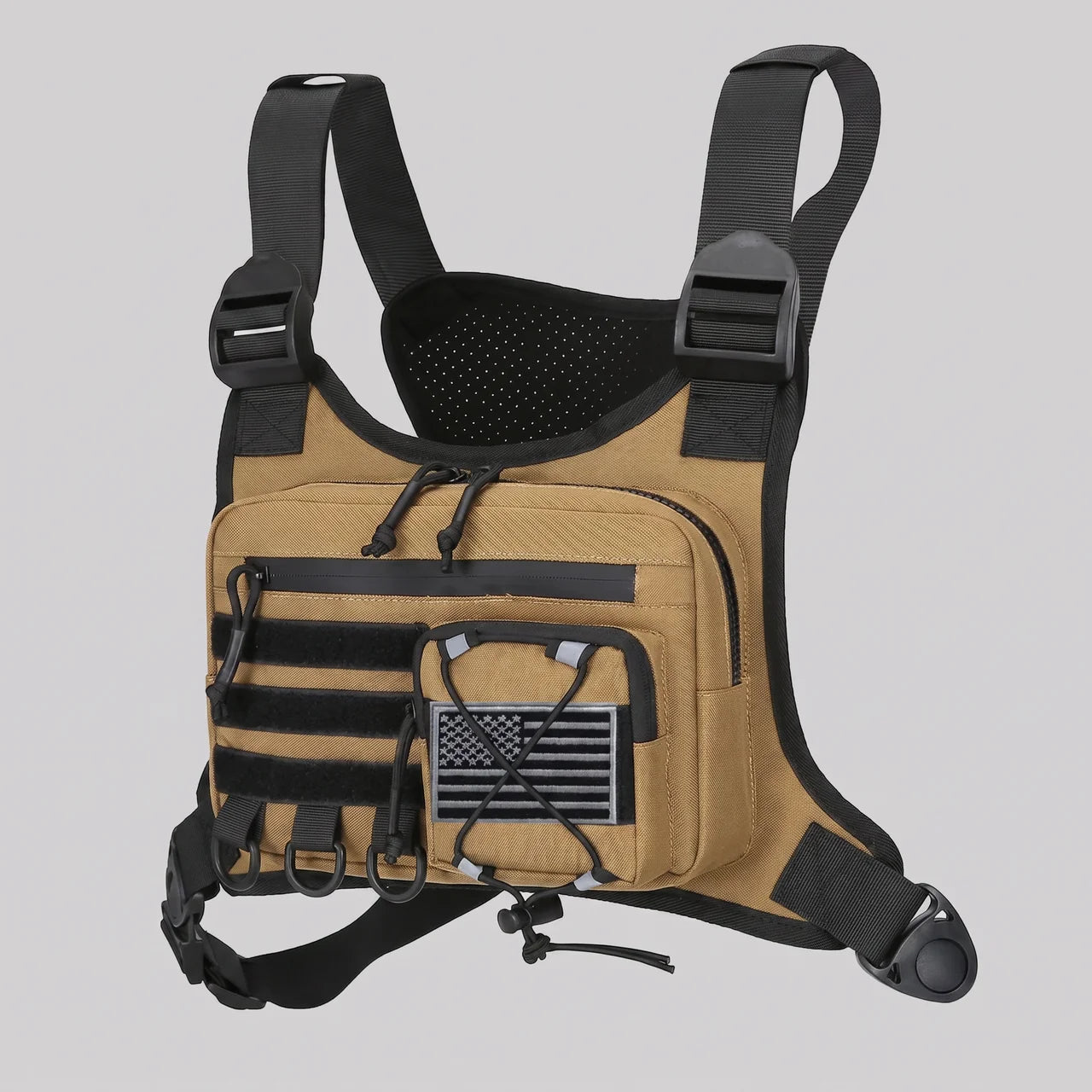 EKON Lightweight Moto Chest Bag Khaki