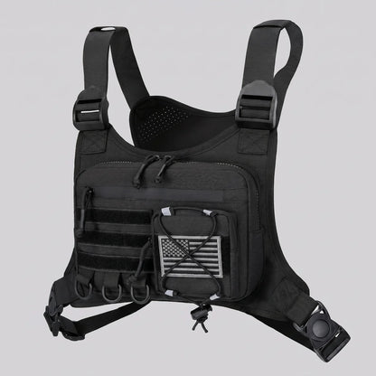 EKON Lightweight Moto Chest Bag Black