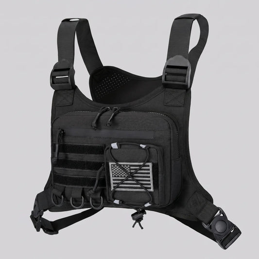 EKON Lightweight Moto Chest Bag Black