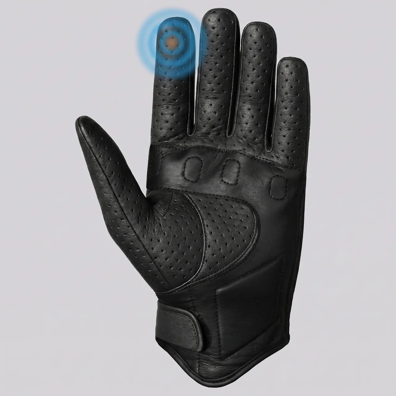 EKON Perforated Leather Moto Gloves