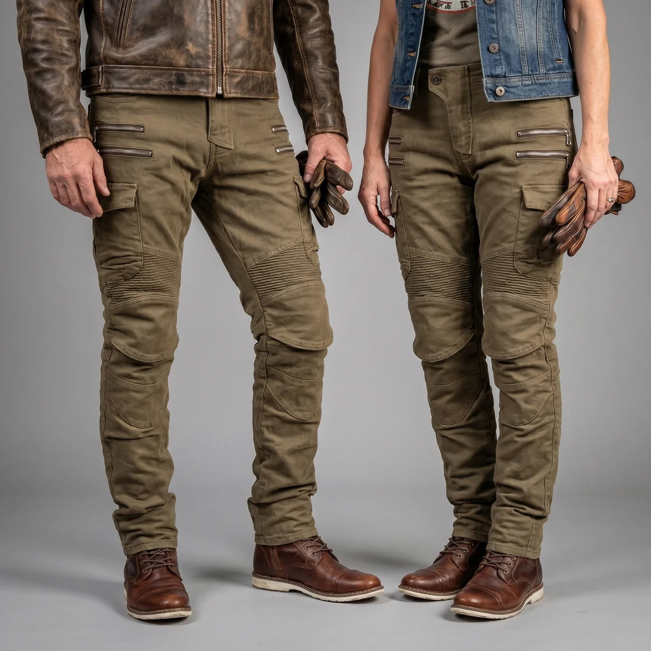 EKON Khaki Shield Riding Pants