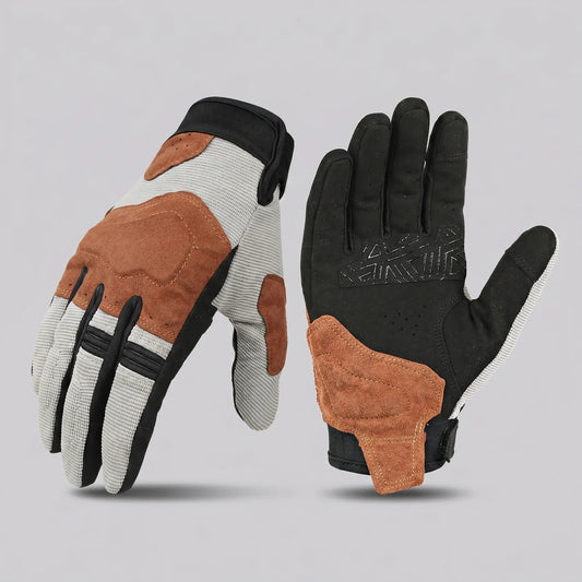 EKON Breathable Riding Gloves Brown