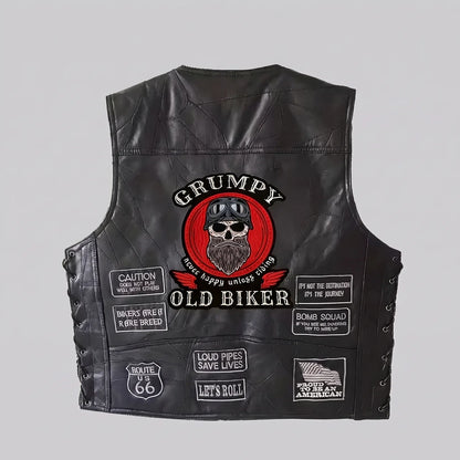 EKON Patchwork Moto Vest