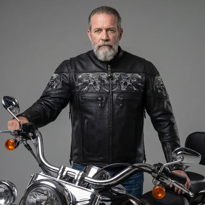 EKON Shadowline Leather Moto Jacket