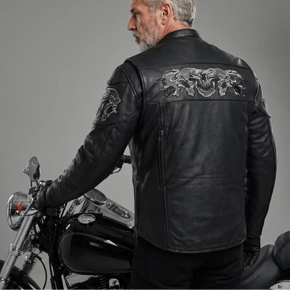 EKON Shadowline Leather Moto Jacket