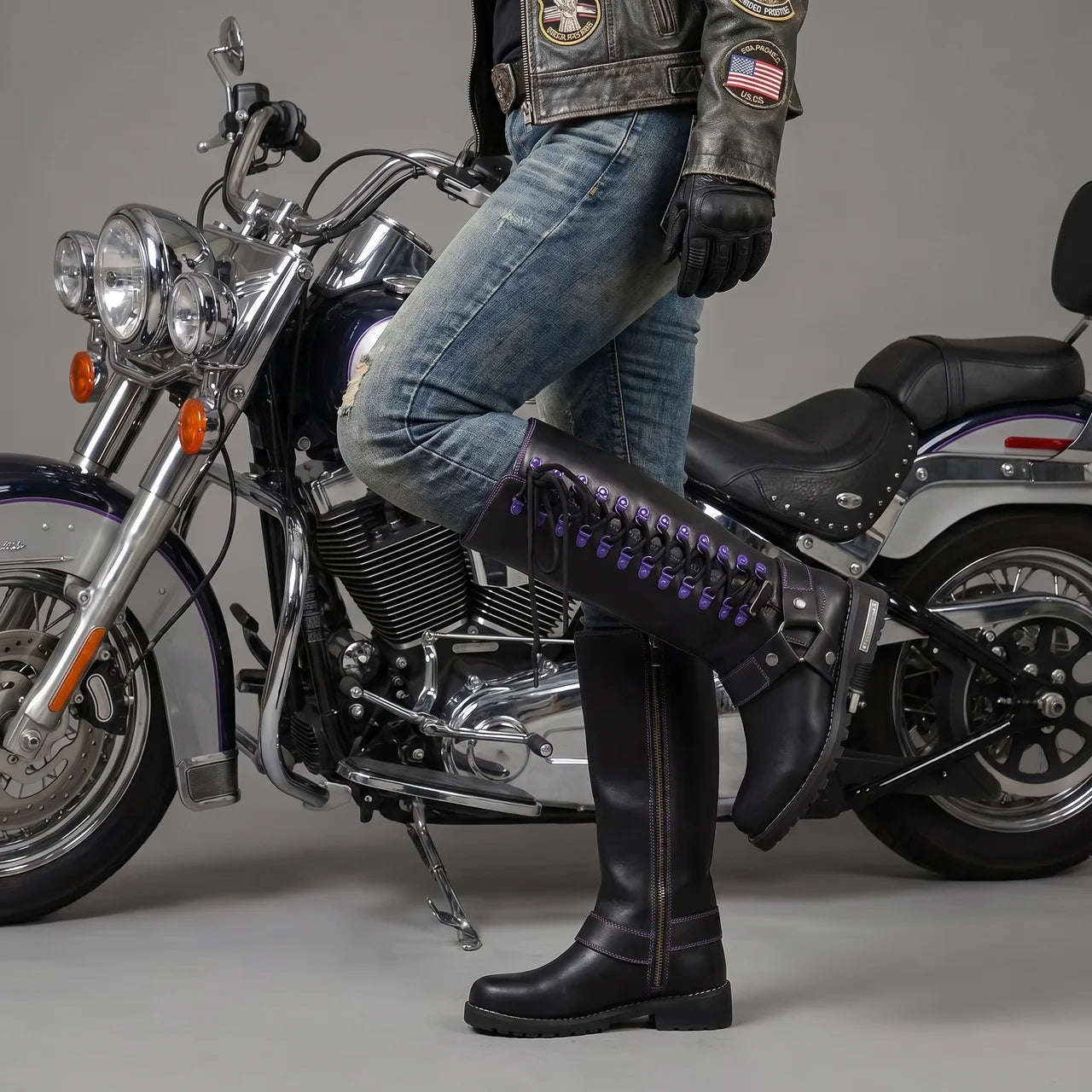 EKON Harness Tall Moto Boots