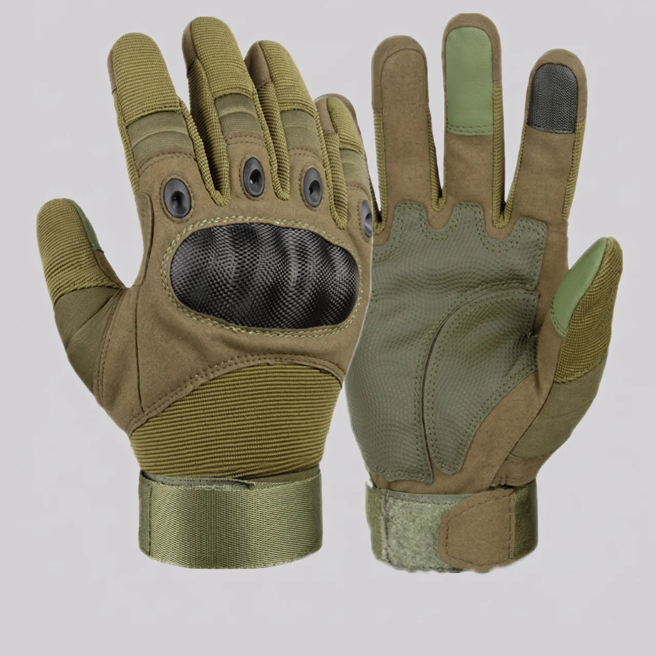 EKON Armored Moto Gloves Army Green