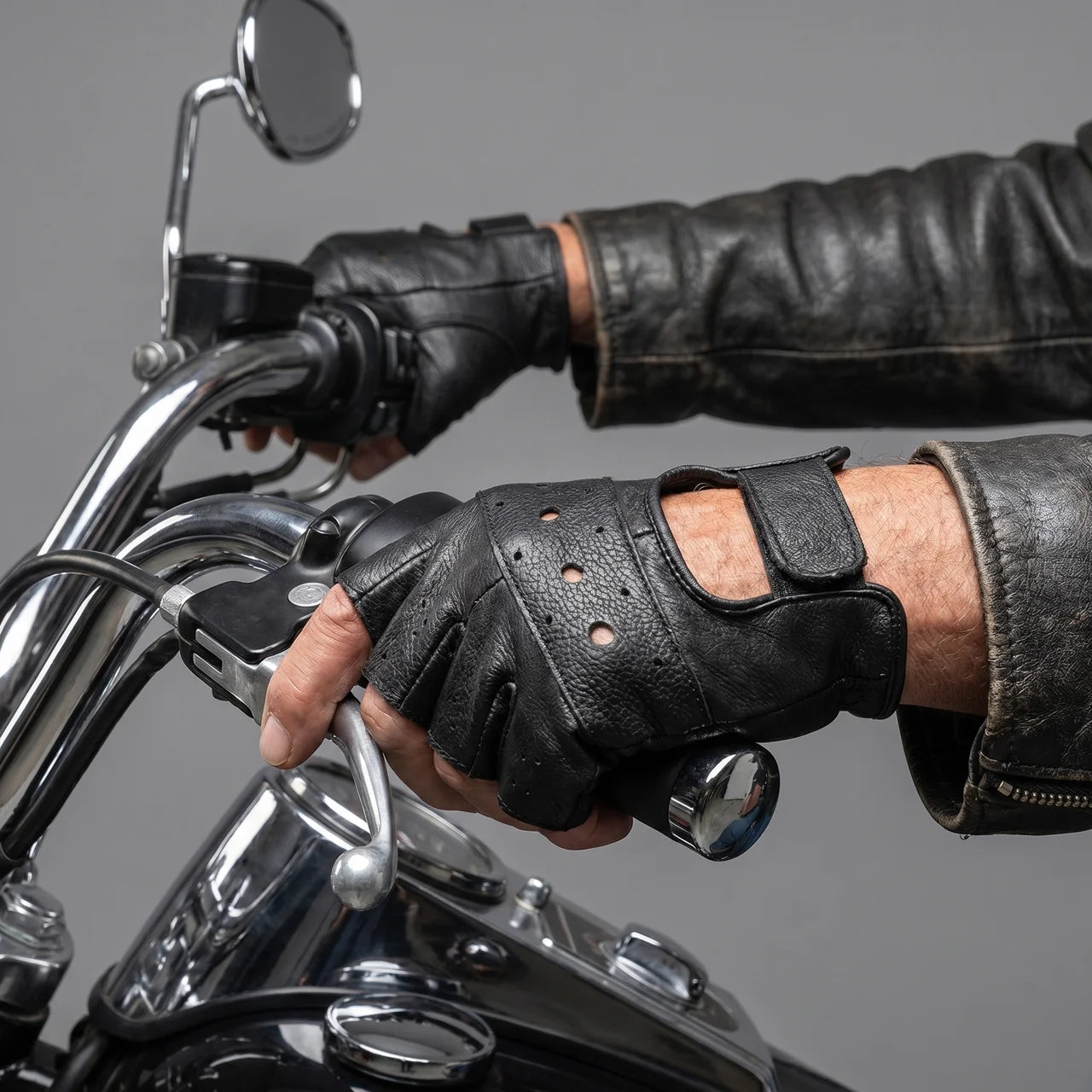 EKON Fingerless Motorcycle Gloves