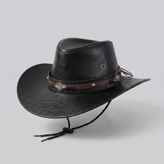 EKON Shapeable Brim Western Hat Black One Size