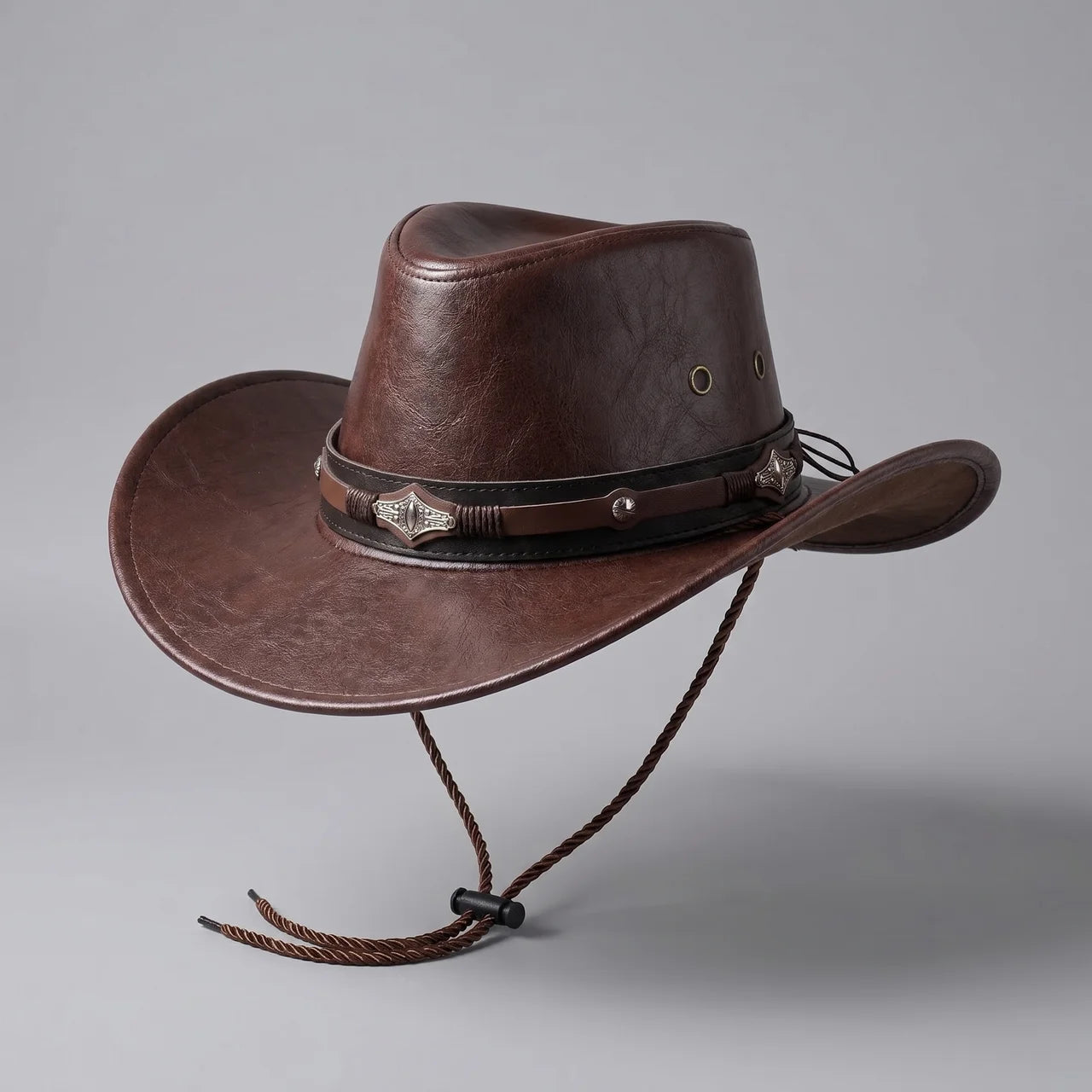 EKON Shapeable Brim Western Hat Reddish Brown One Size