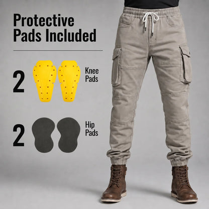 EKON Multi-Pocket Riding Joggers Gray