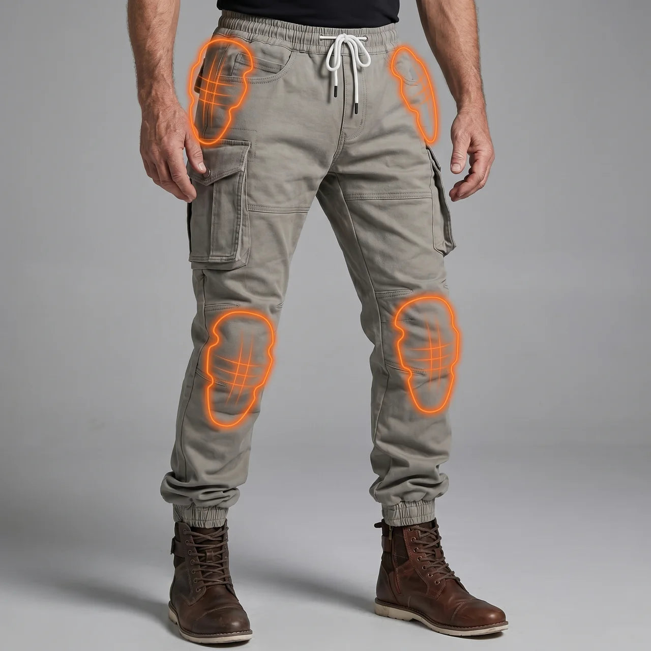 EKON Multi-Pocket Riding Joggers