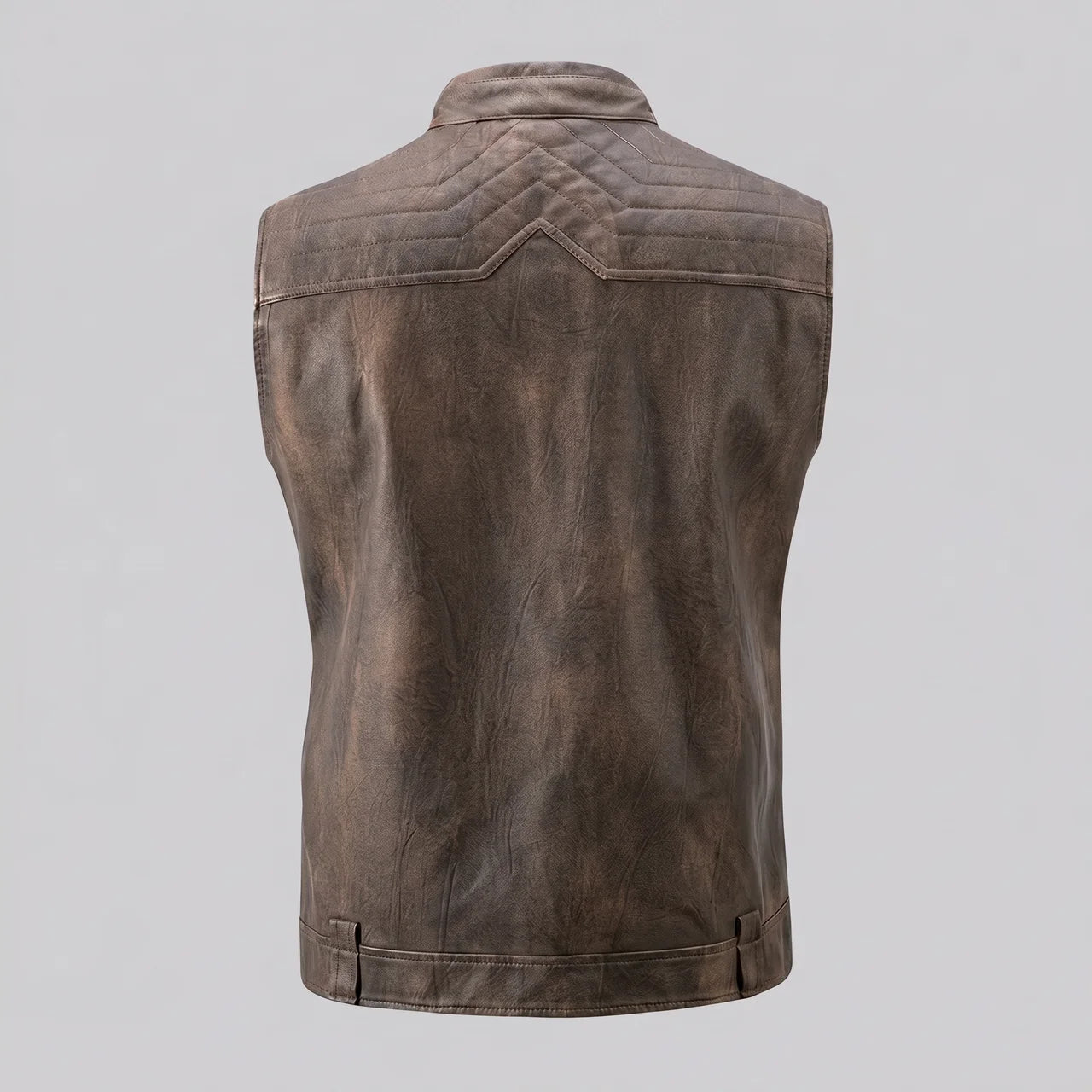 EKON Vintage Zip Moto Vest