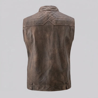 EKON Vintage Zip Moto Vest