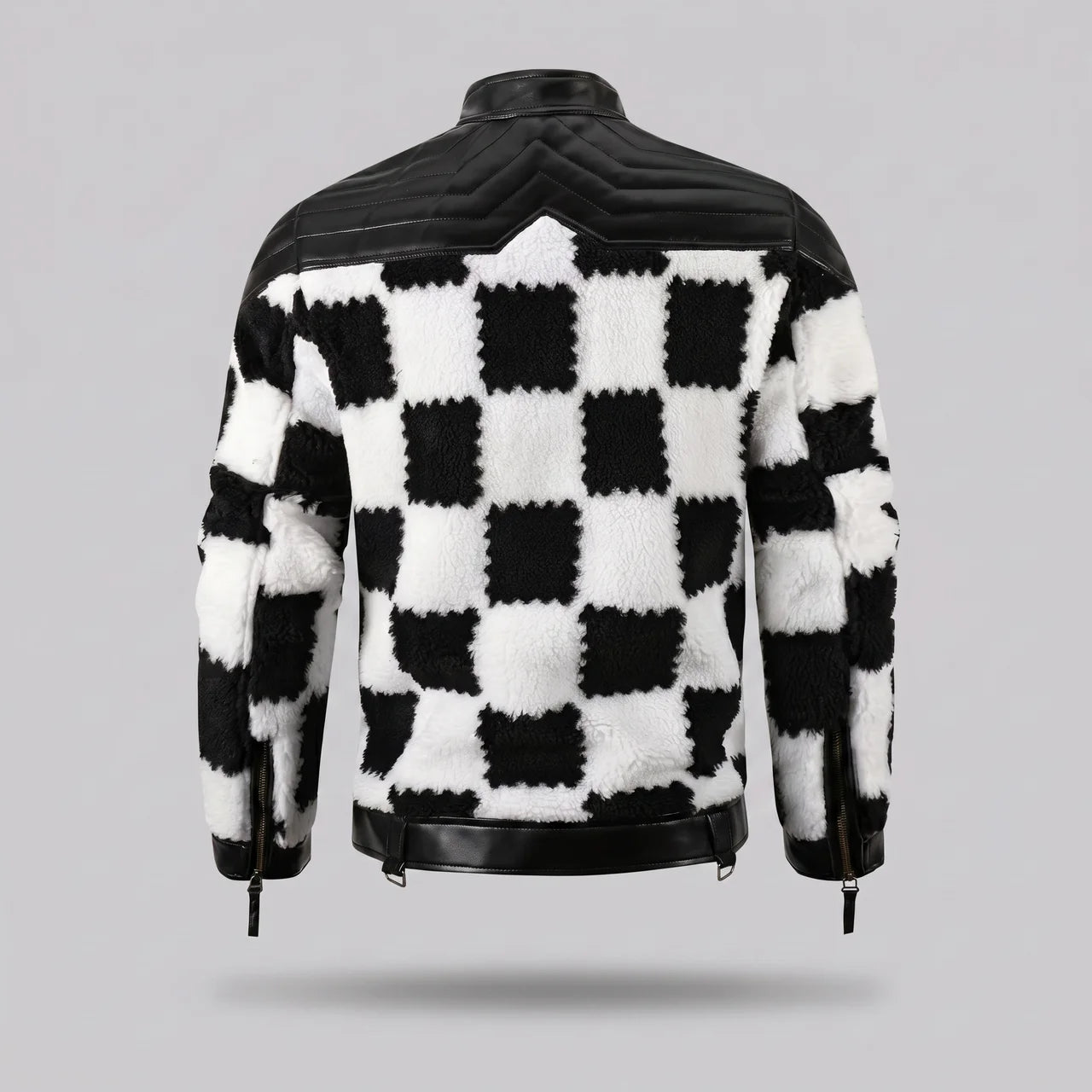 EKON Checkerboard Moto Jacket