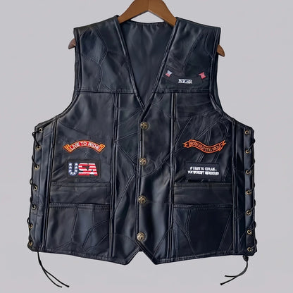 EKON Independent Lace-Up Moto Vest