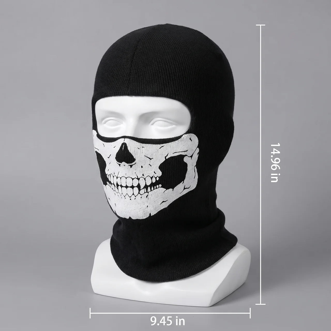 EKON Skull-Graphic Moto Balaclava