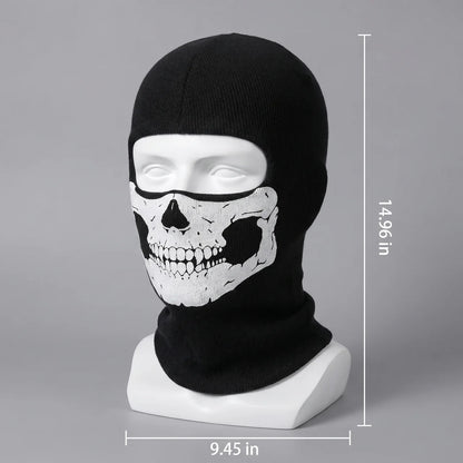 EKON Skull-Graphic Moto Balaclava