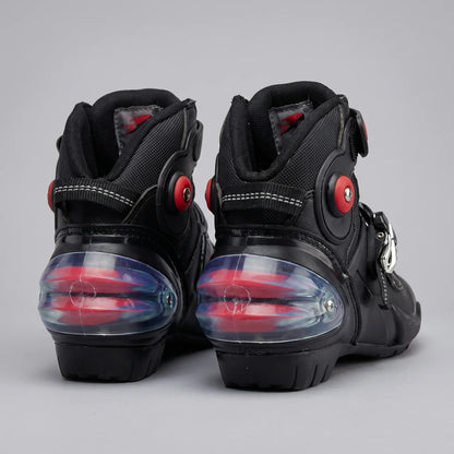 EKON Buckled Reinforced Moto Shoes