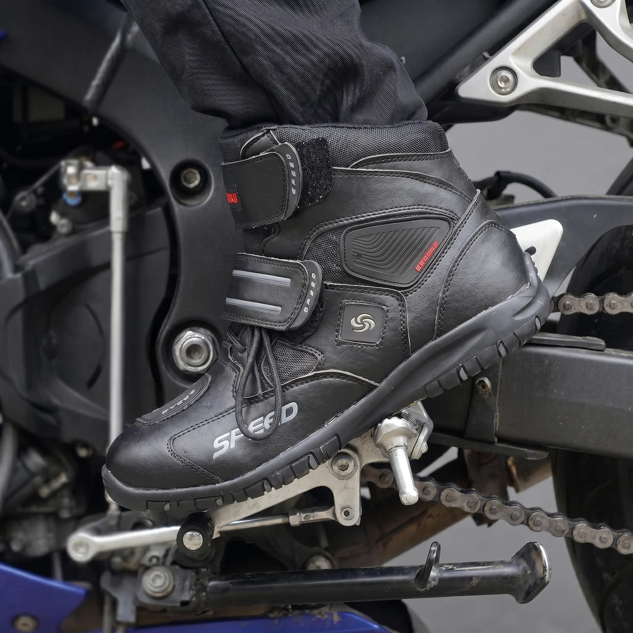 EKON Reinforced Secure-Fit Moto Shoes