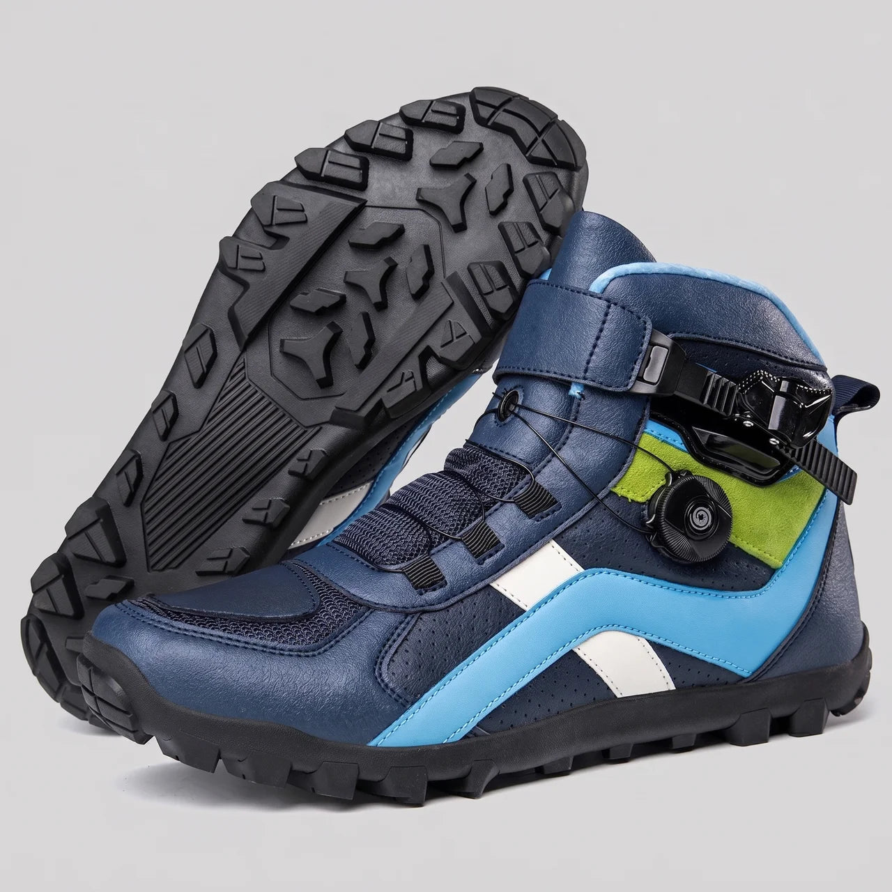EKON Colorblock Moto Shoes Blue