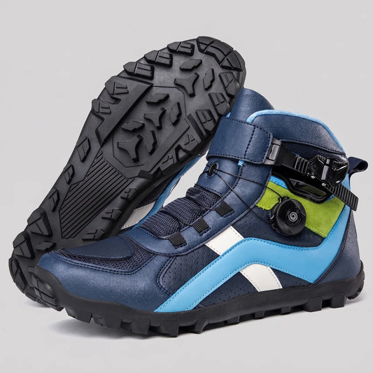EKON Colorblock Moto Shoes Blue
