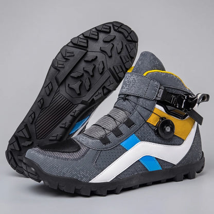 EKON Colorblock Moto Shoes Gray