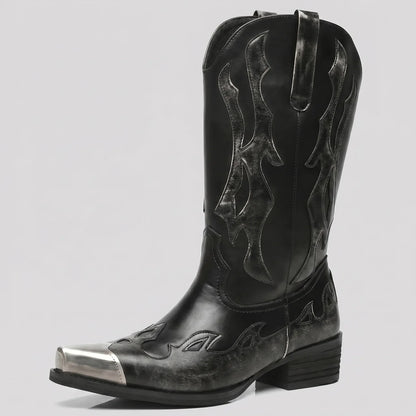 EKON Flame Western Rider Boots Gray